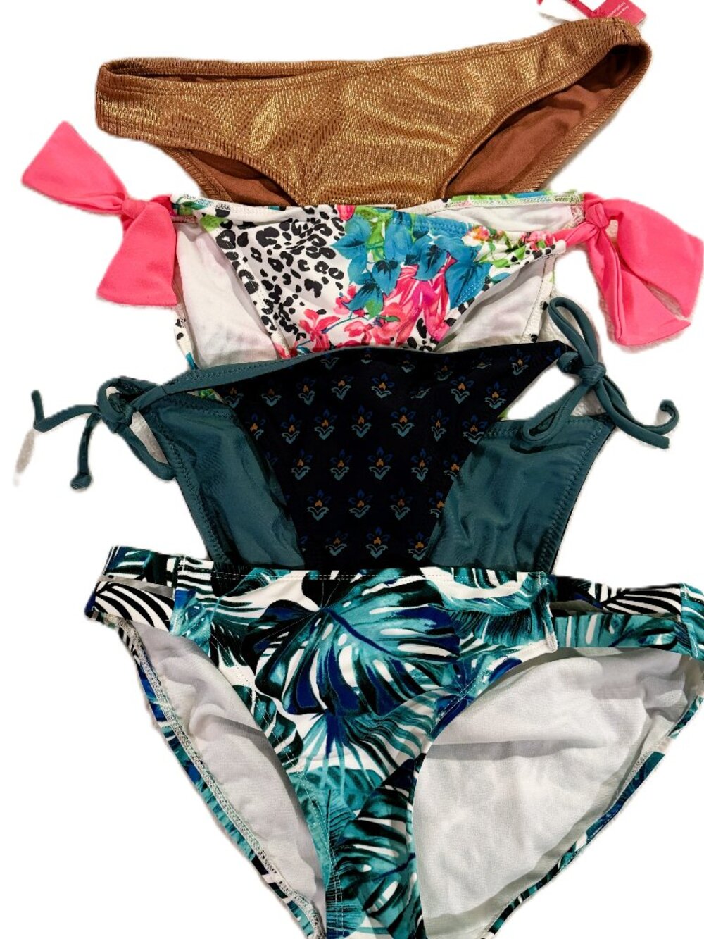Pack of 4 Variety Bikini Bottoms Unmatched Small/Medium MultiBrand